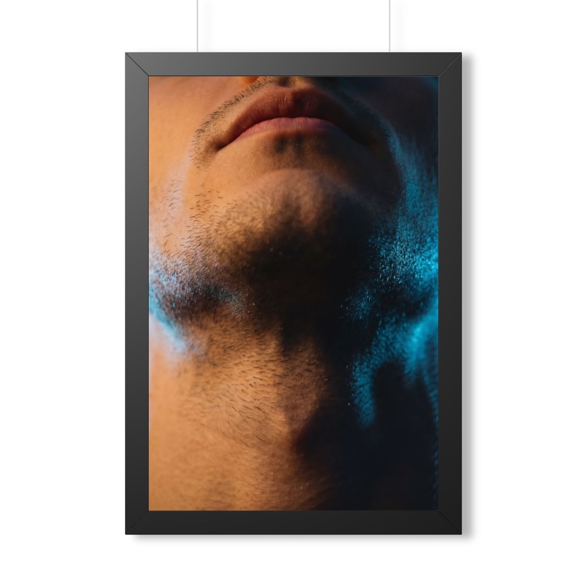 Framed Vertical Poster - Neon Horizon Portrait — Black... |...