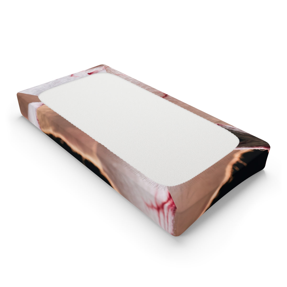 Crimson Veins Spiral Baby Changing Pad Cover