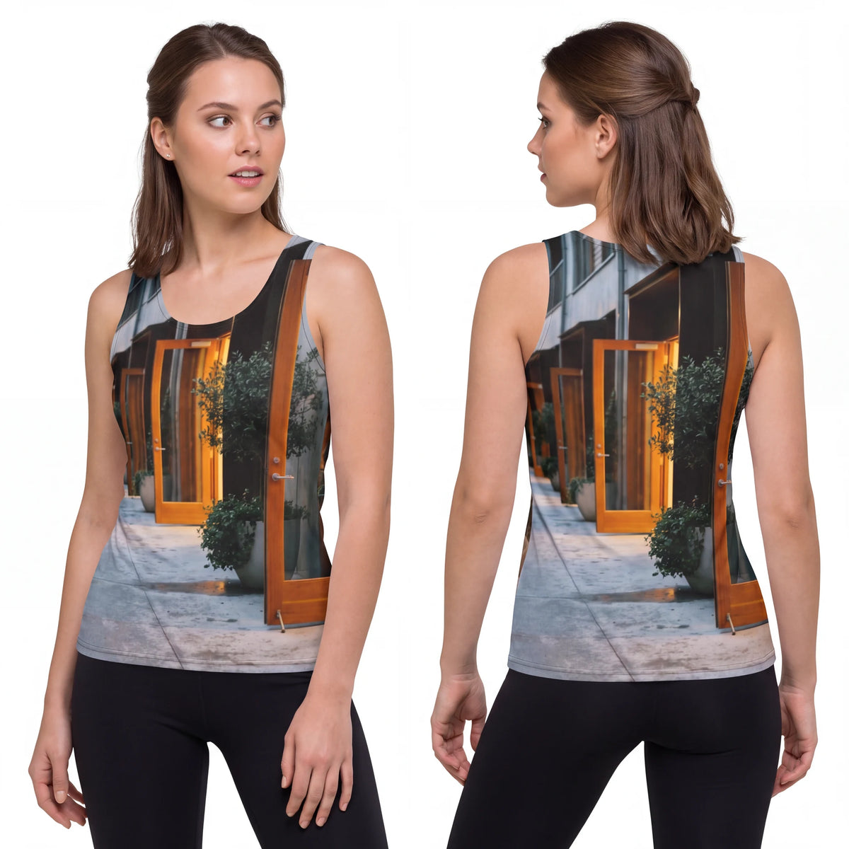 Unisex Tank Top - Twilight Promenade Urban | Echovira...