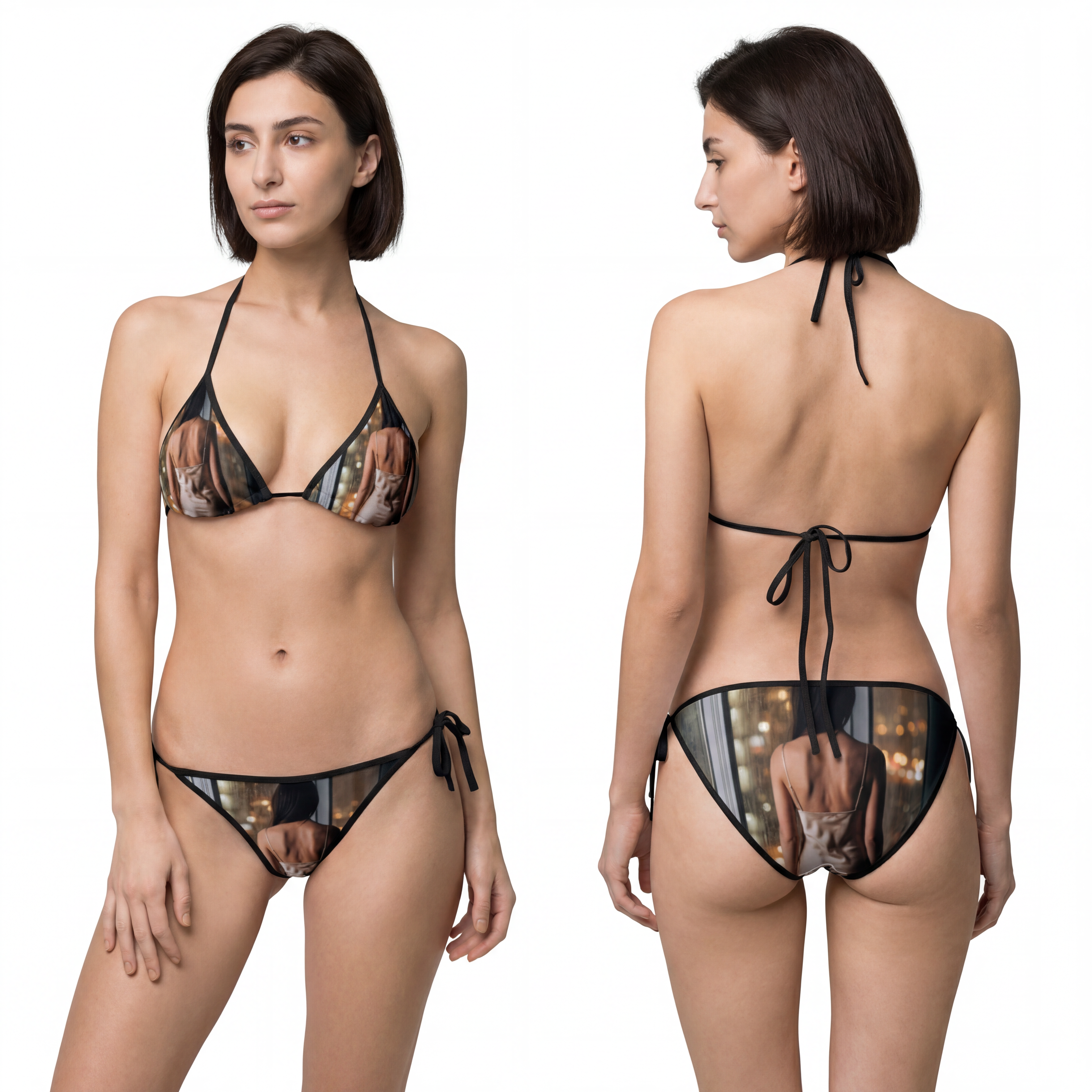 Bikini - Midnight Poolside Elegance
