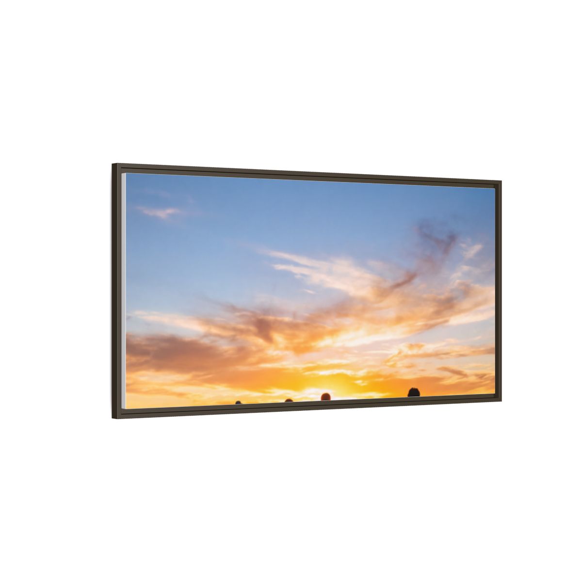 Framed Canvas - Sunset Silhouette