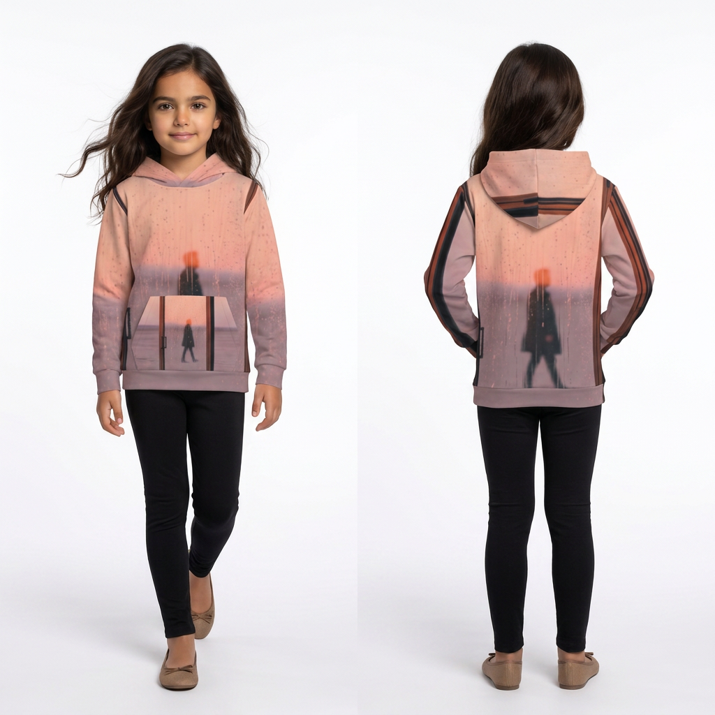 Children's Hoodie with Surreal Desert Art
