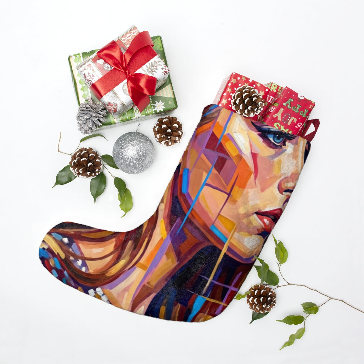 Christmas Stocking - Shattered Elegance | Echovira Gallery
