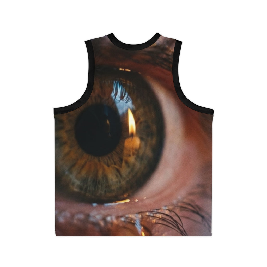 Unisex Basketball Jersey - Amber Iris Reflection Fine Art......