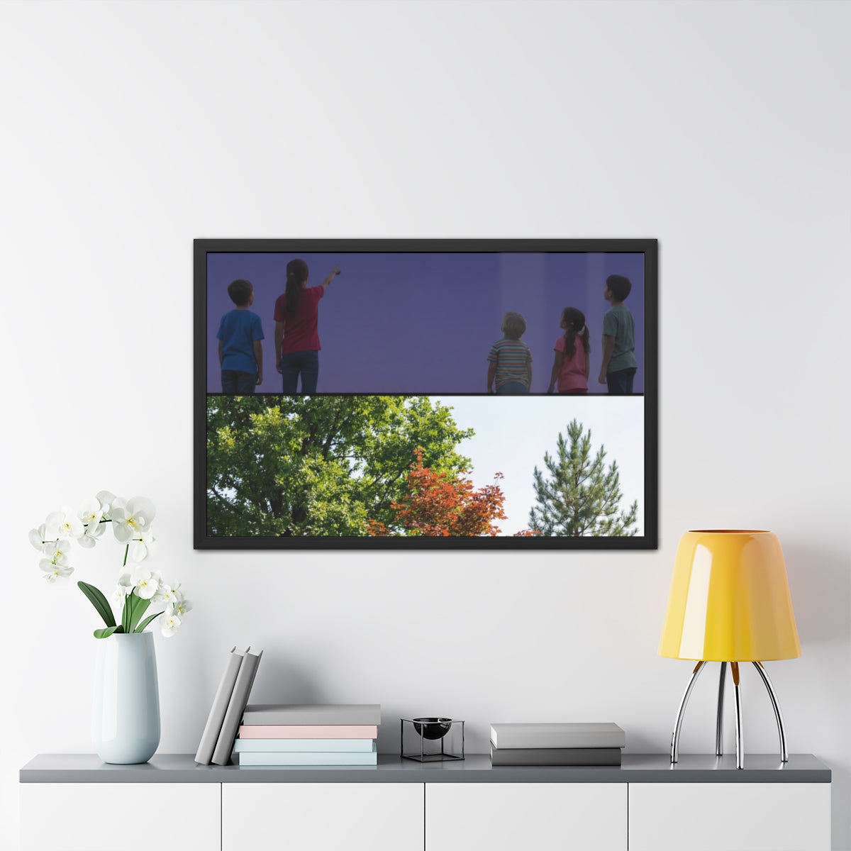 Framed Posters - Stardust & Forest Discovery — Landscape......