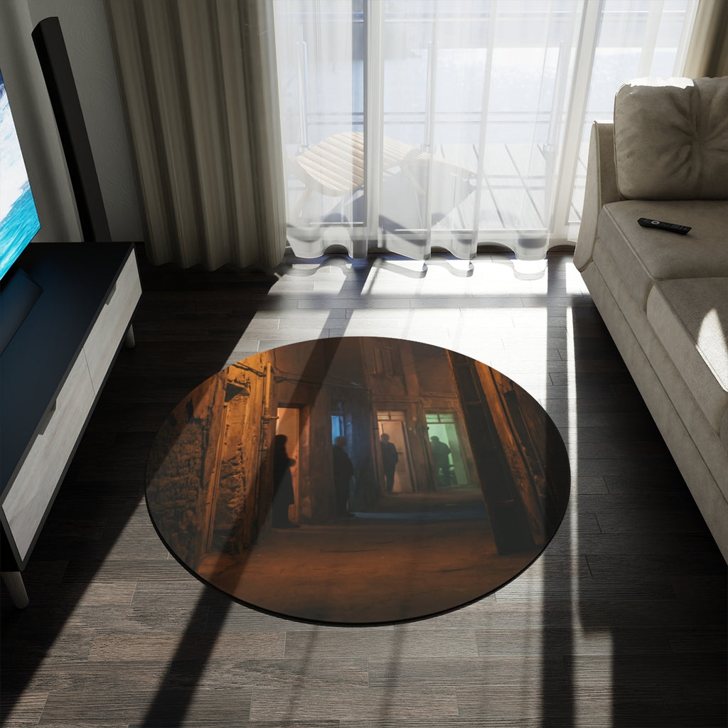Round Rug - Circle of Shadow | Echovira Gallery
