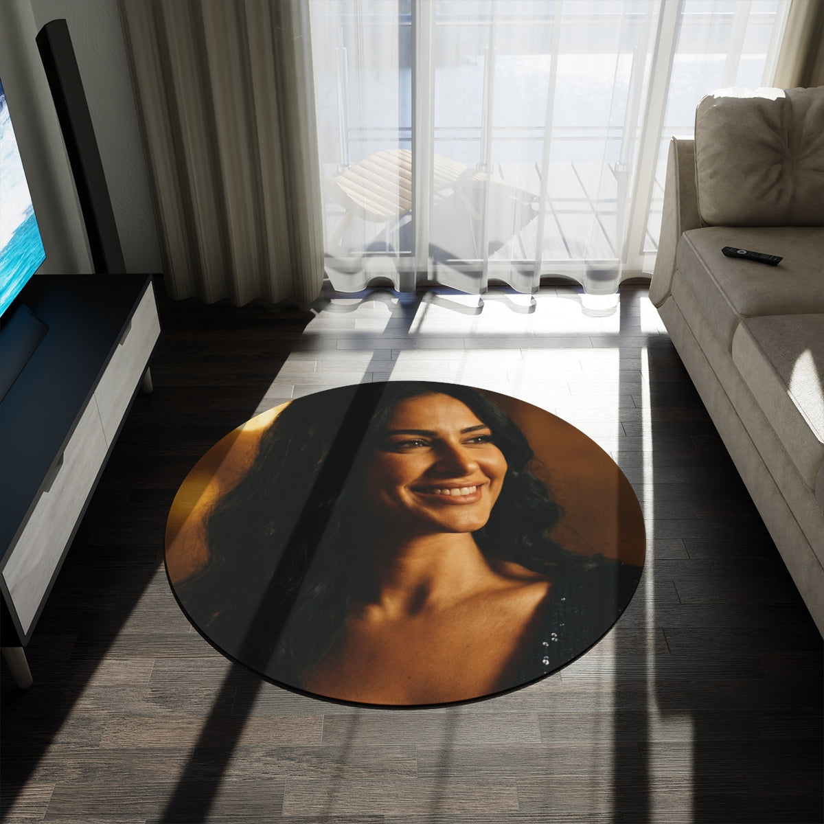 Round Area Rug - Elegant Aesthetic