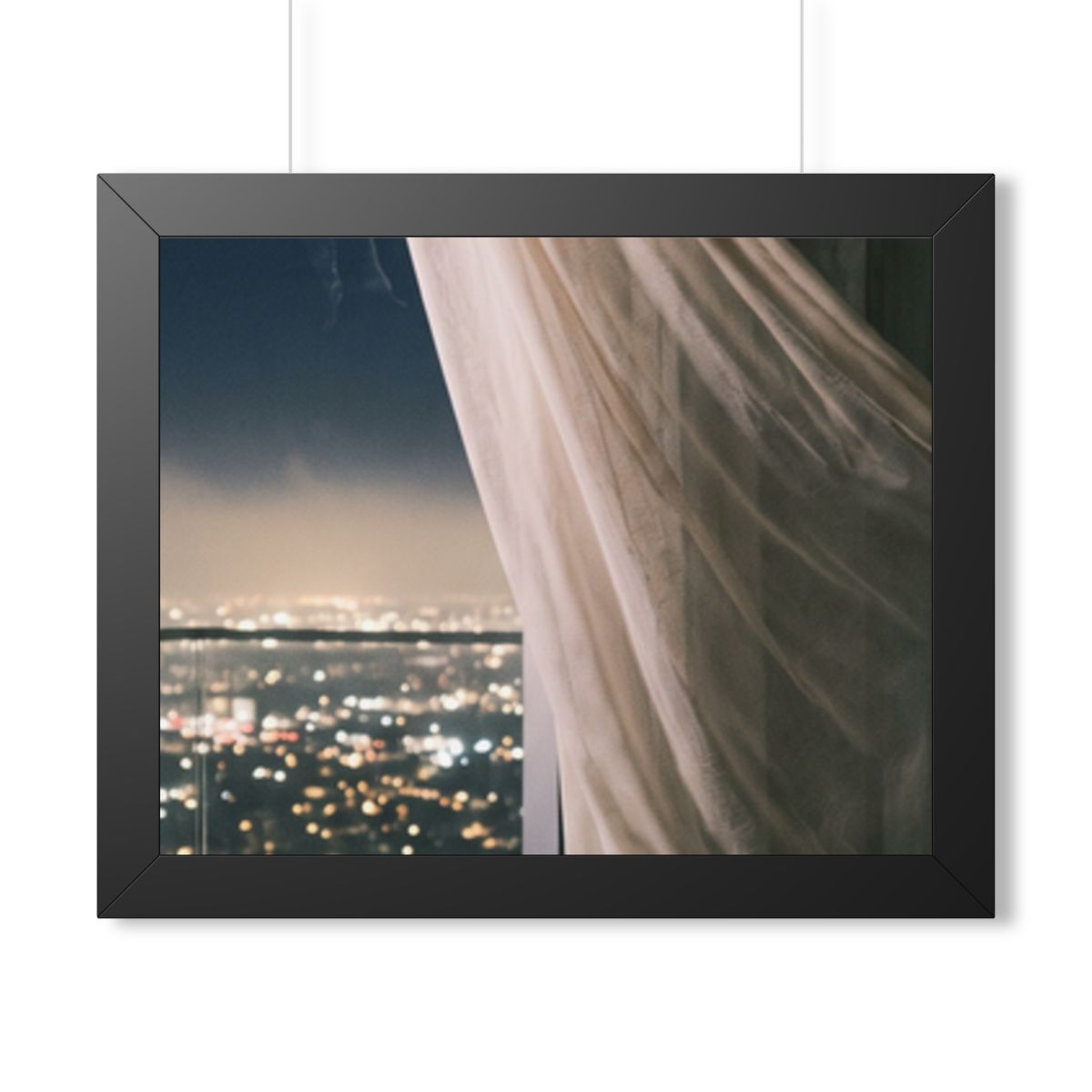 Framed Horizontal Poster - Skyline Serenity — Black (14×11...