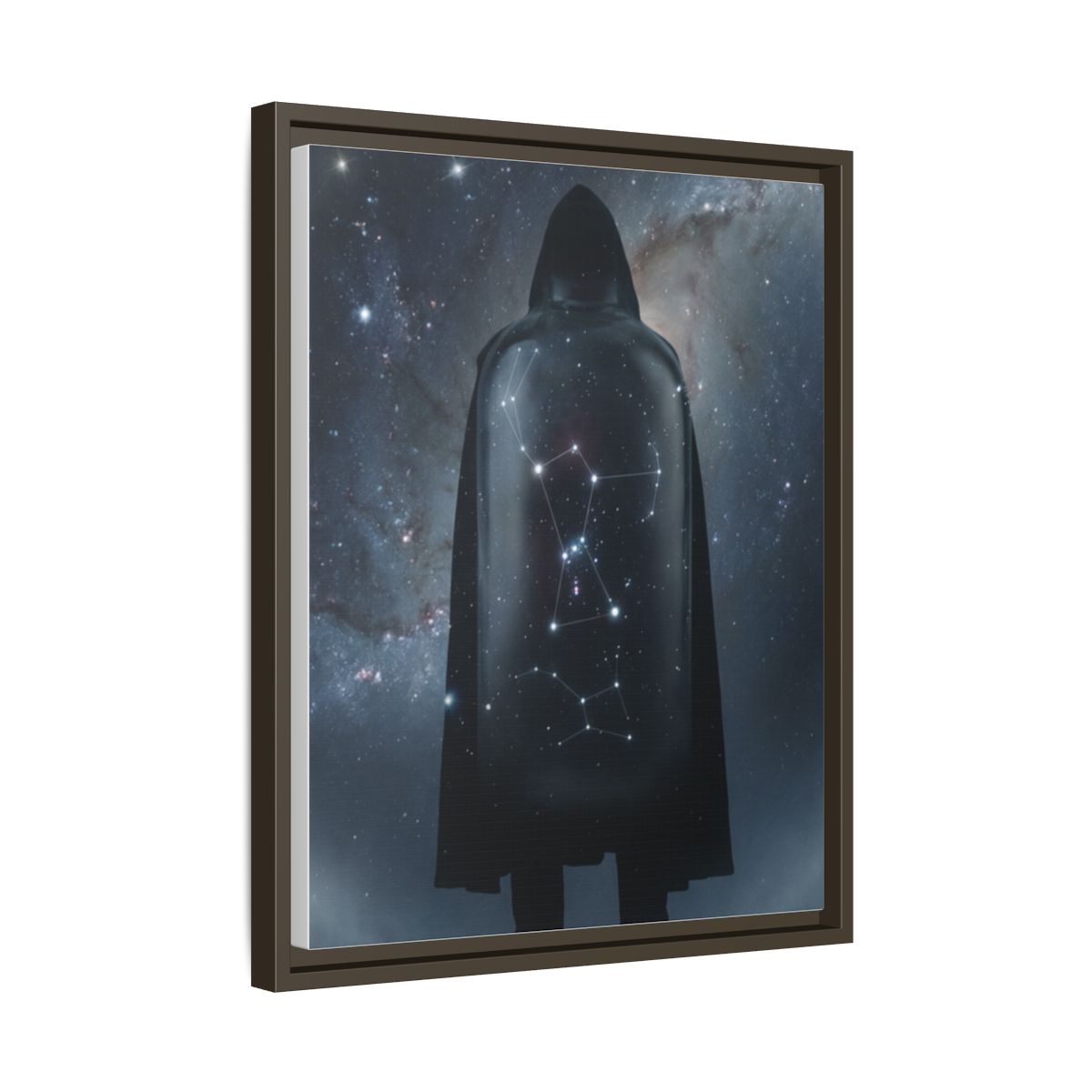 Framed Matte Canvas - Cosmic Sentinel — Espresso / 1.25" (8×10, 9×12, 11×14, 12×16, 10×20, 12×18, 16×20, 16×24, 18×24, 12×36, 20×24, 16×32, 20×30, 24×30, 24×32, 16×48, 24×36, 24×48, 30×40, 20×60, 32×48, 30×60 & 40×60)