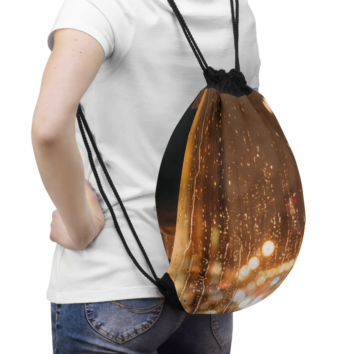 Drawstring Bag - Rainy City | Echovira Gallery