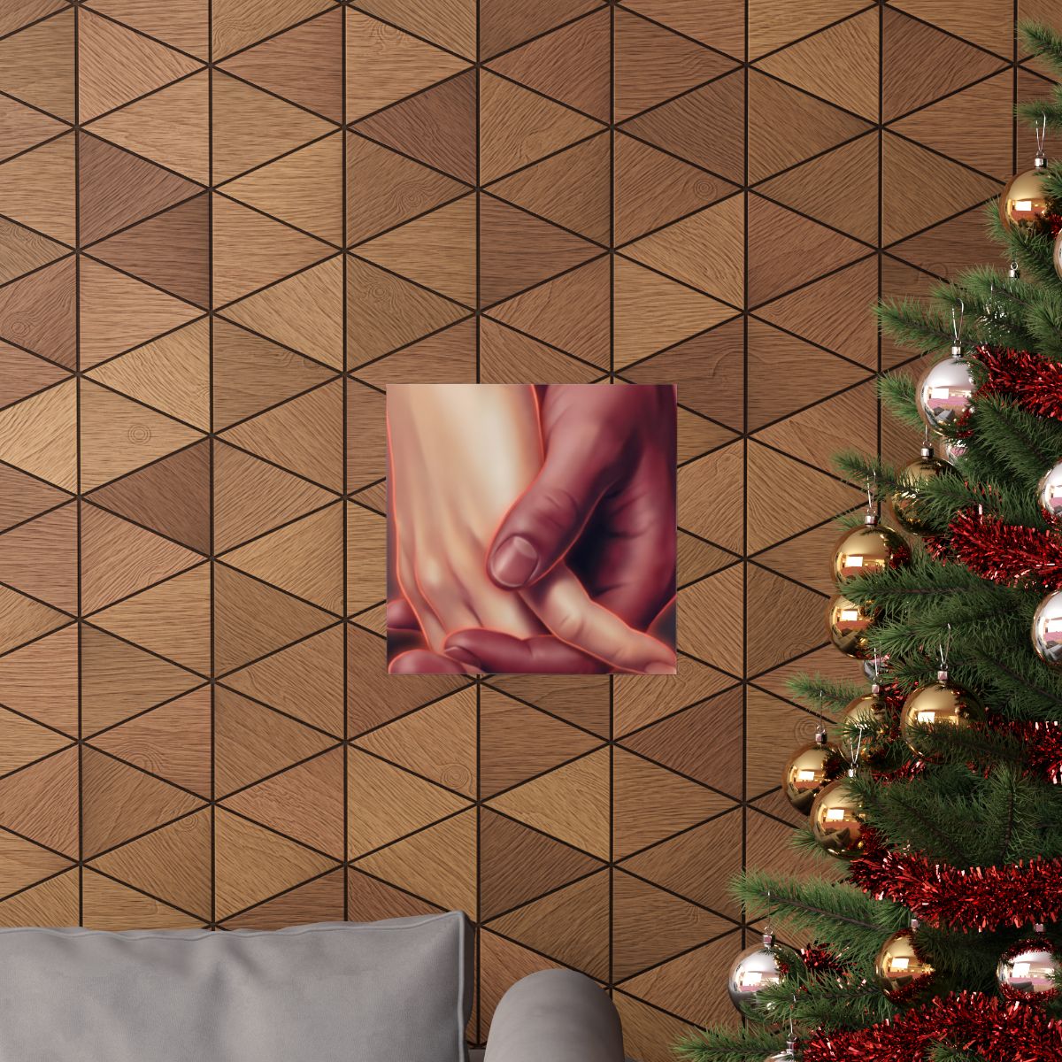 Matte Horizontal Posters - Ethereal Connection Holding Hands...