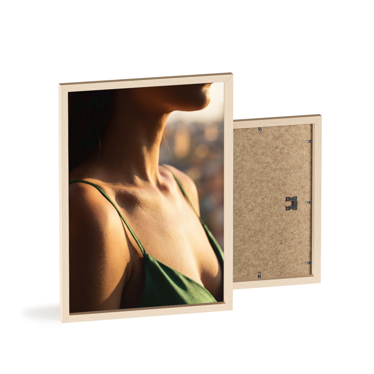 Poster with Wooden Frame - Sunlit Portrait