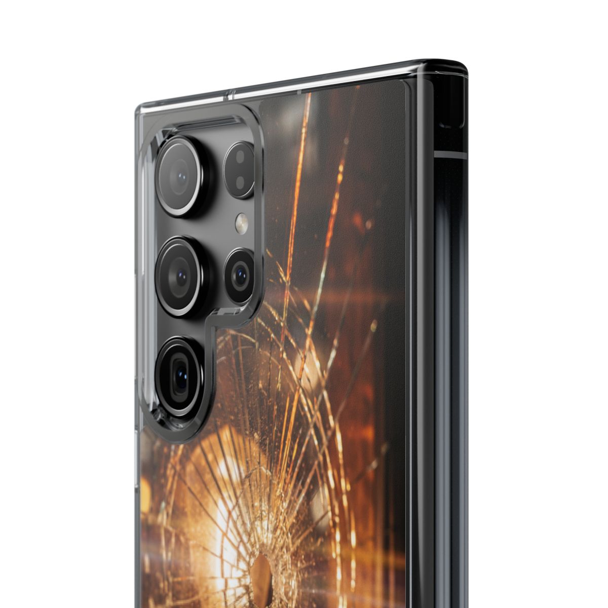 Clear Impact-Resistant Case - Fractured Glow