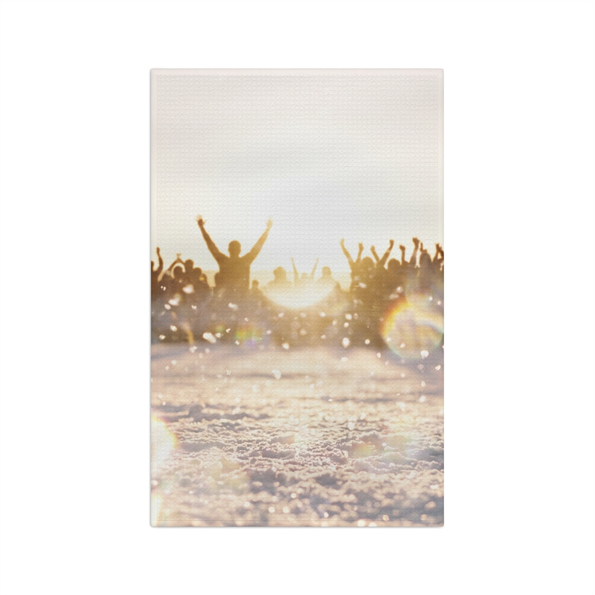 Golden Hour Crowd Microfiber Tea Towel