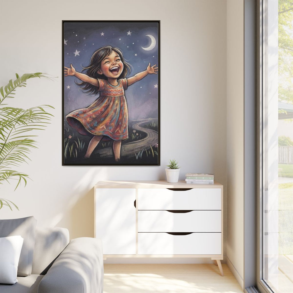Matte Canvas Framed - Starlit Wonder Joy — Espresso / 1.25"...