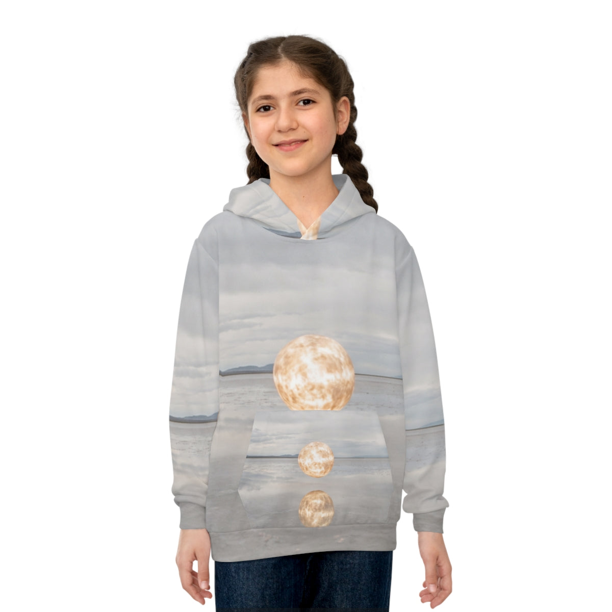 Children's Hoodie with Surreal Desert Landscape