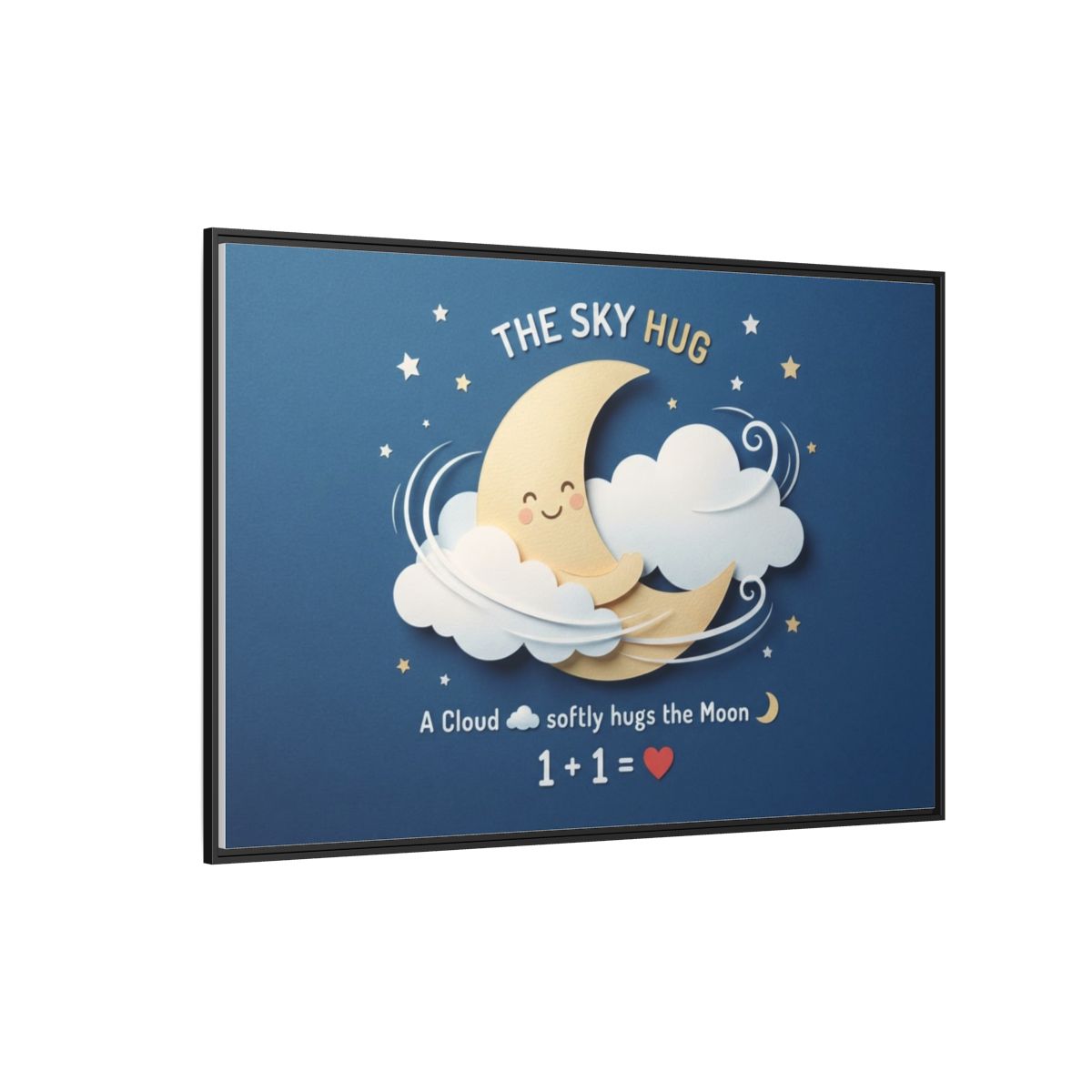 Matte Canvas Framed - The Sky Hug — Black / 1.25" (10×8... |...