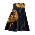 Brass Sundial Compass Women's Skater Skirt
