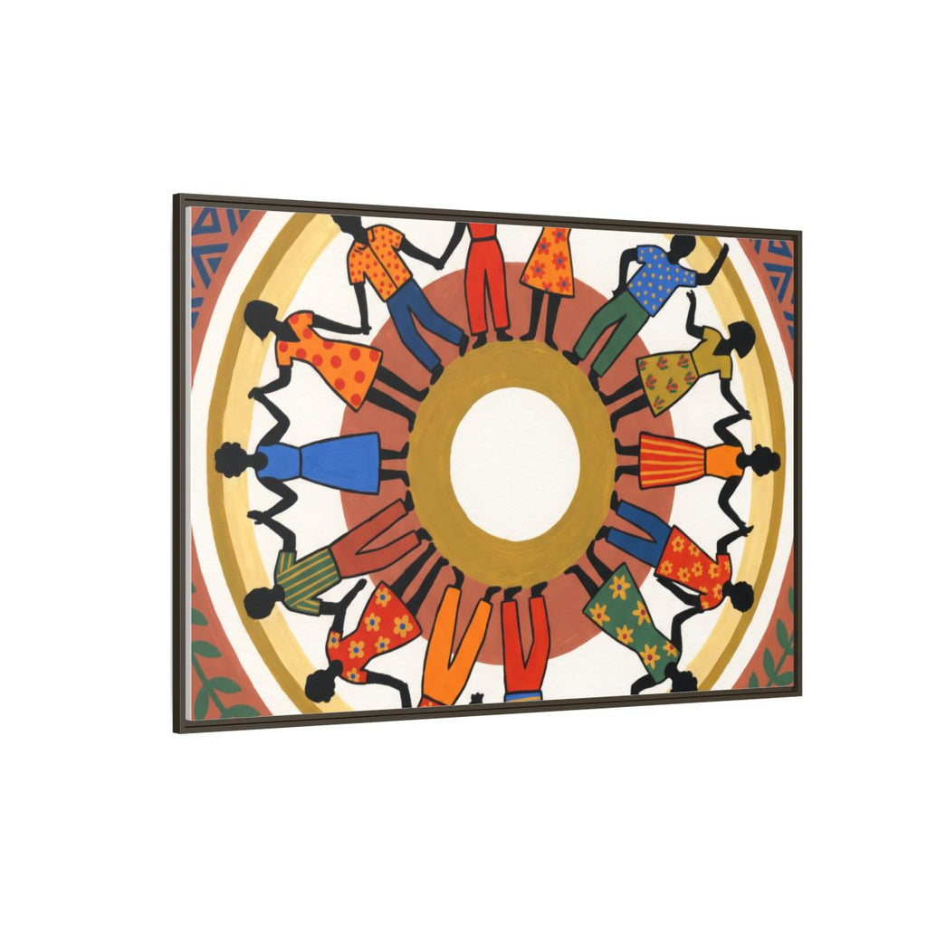 Matte Canvas, Framed - Unity Mandala Folk Art (10×8, 12×9......