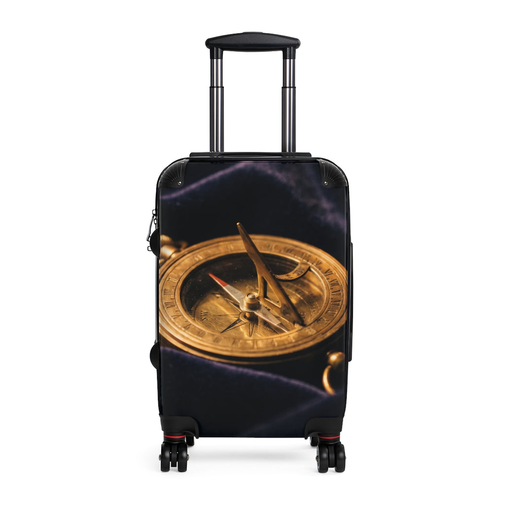 Vintage Brass Sundial Compass Suitcase