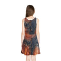 Robe d'été sans manches fille - Art encaustique ambre