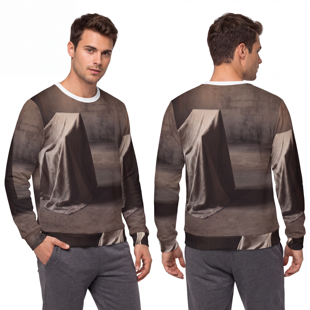 Men's Lightweight Sweatshirt - Draped Silence Still Life Art...