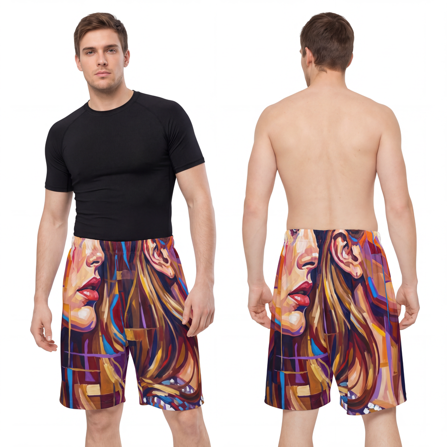 Men's Sports Shorts - Shattered Elegance