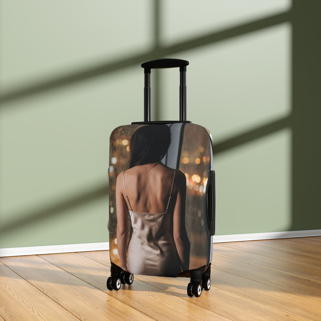 Luggage Cover - Shimmering Rainscape | Echovira Gallery