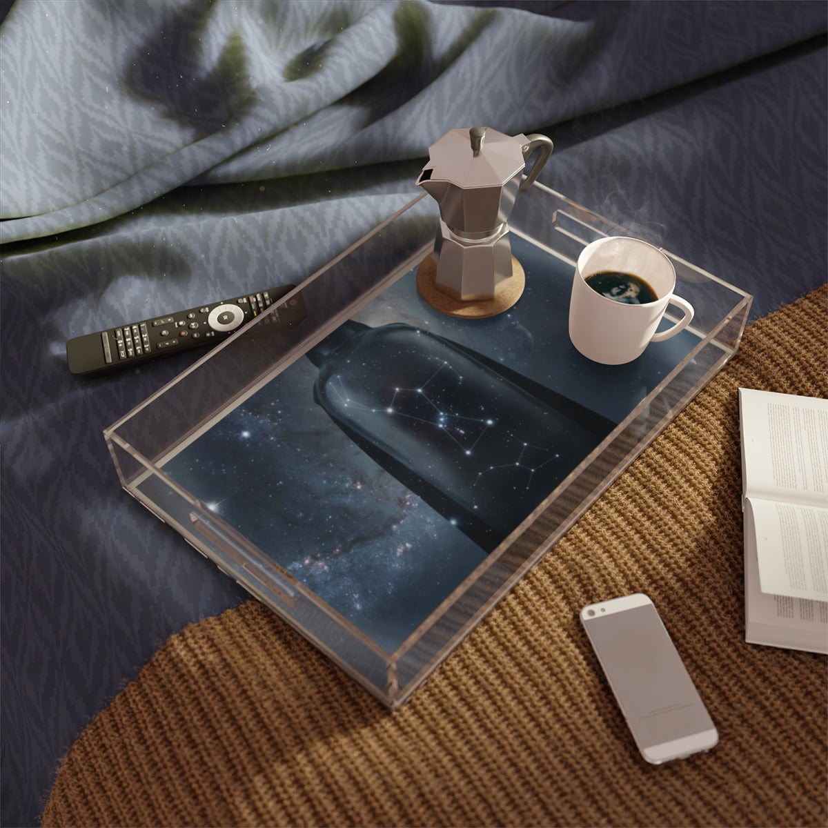Acrylic Serving Tray - Deep Space Dream | Echovira Gallery