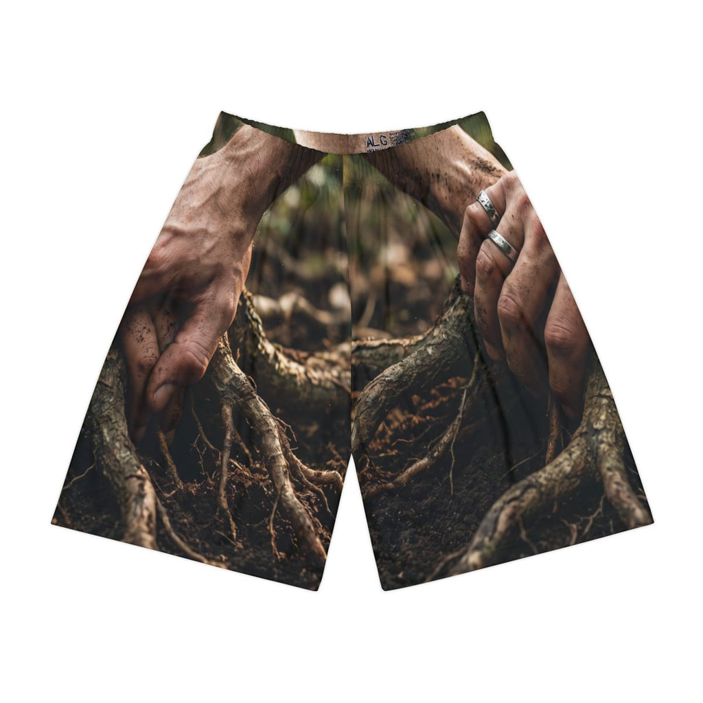 Men's Sports Shorts with Forest Roots Art