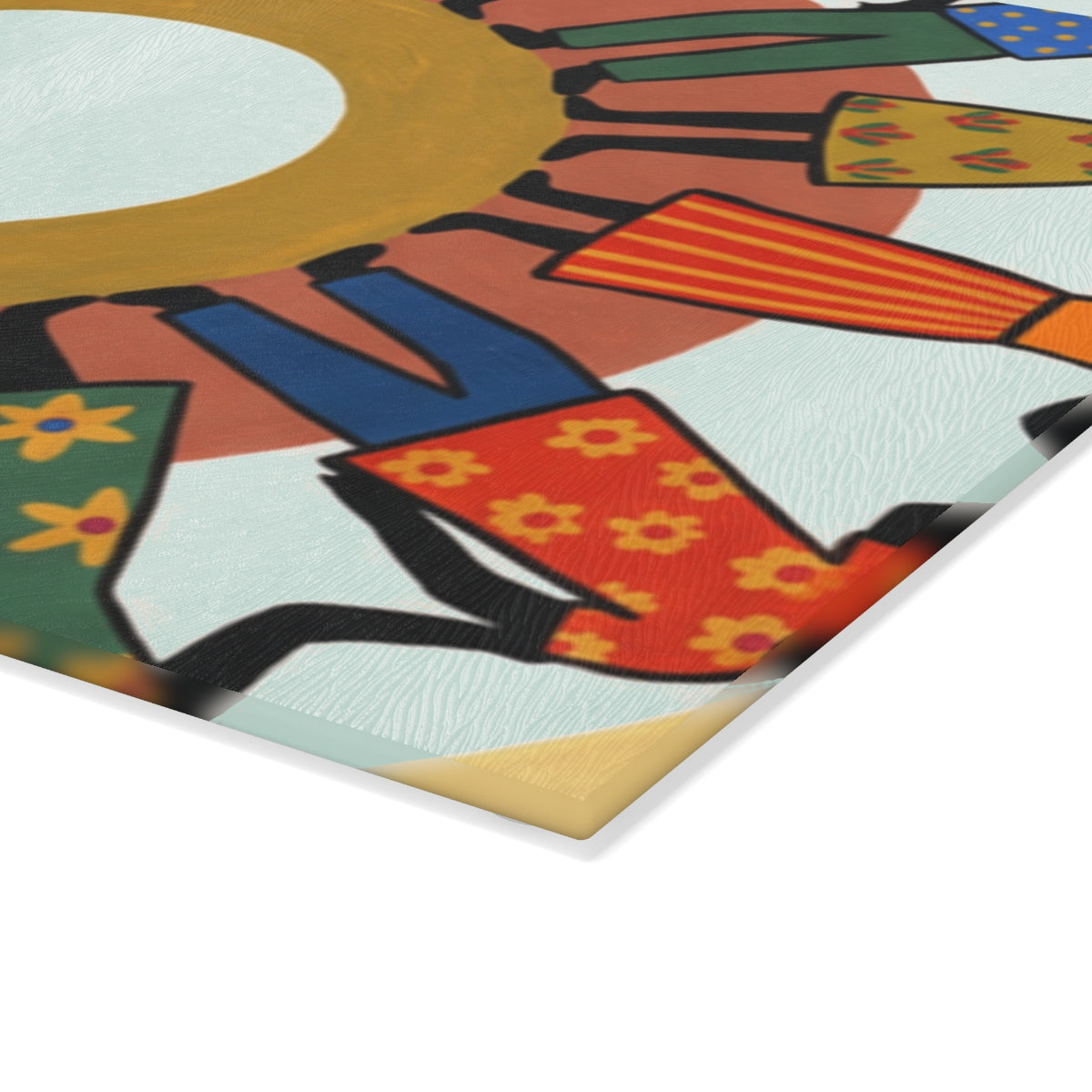 Glass Cutting Board - Unity Mandala Folk Art | Echovira...