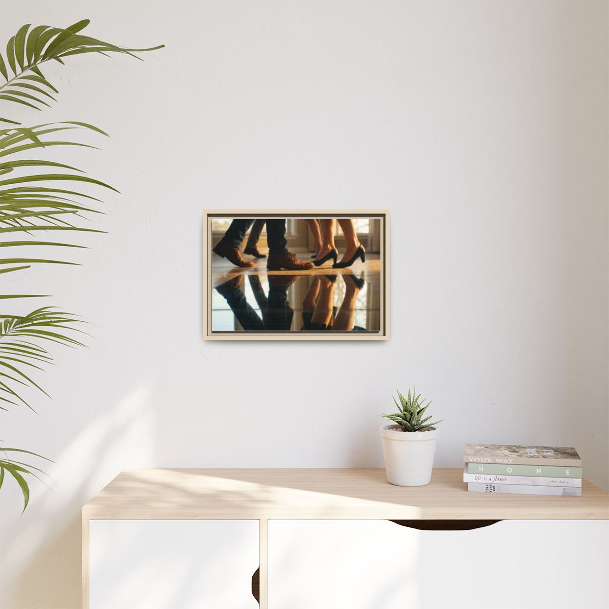 Matte Canvas, Framed - Golden Hour Reflections Cinematic Art...