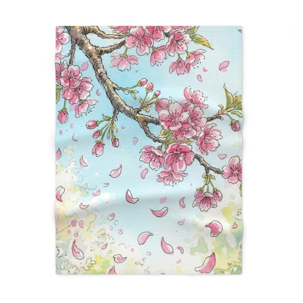 Soft Fleece Baby Blanket - Sakura Snuggle | Echovira Gallery