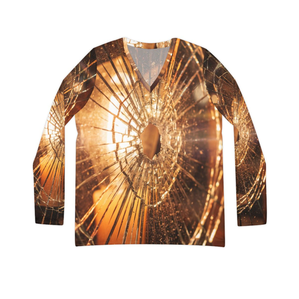 Women's Long Sleeve V-neck Shirt - Shattered Light Moody......