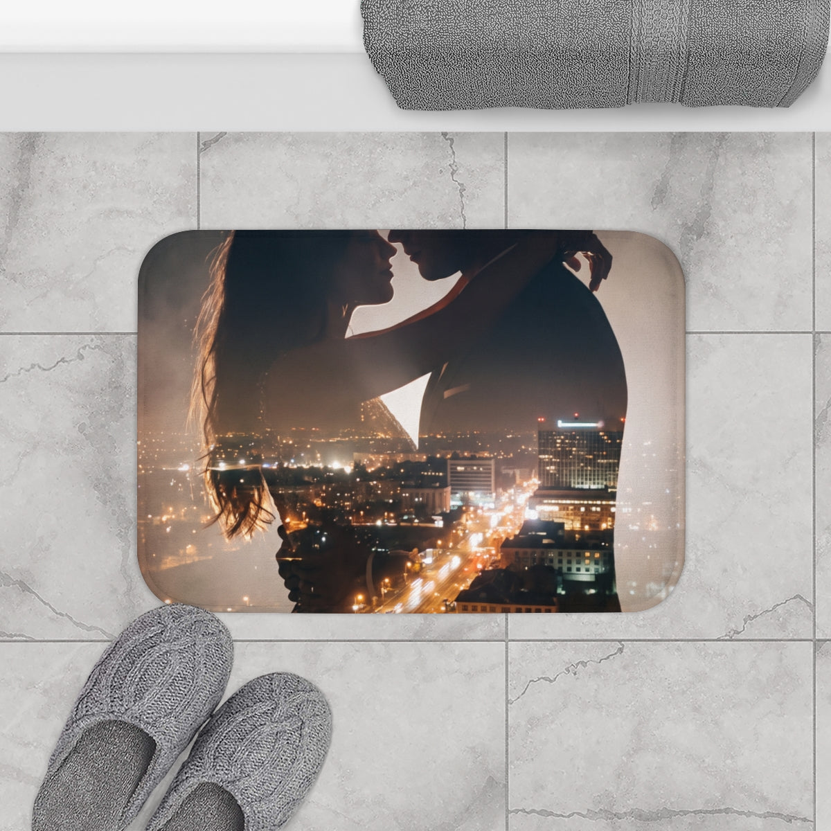 Bath Mat - Midnight City Romance | Echovira Gallery