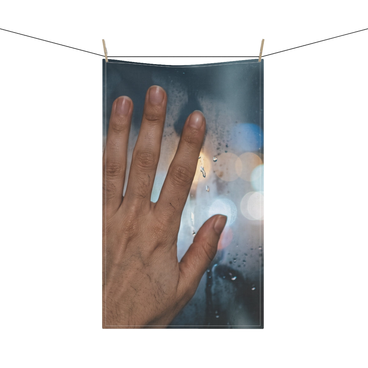 Rainy City Window Tea Towel
