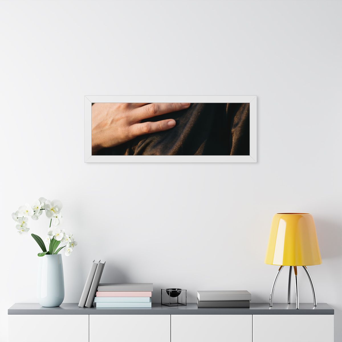 Framed Horizontal Poster - Sunset Satin — White (14×11... |...