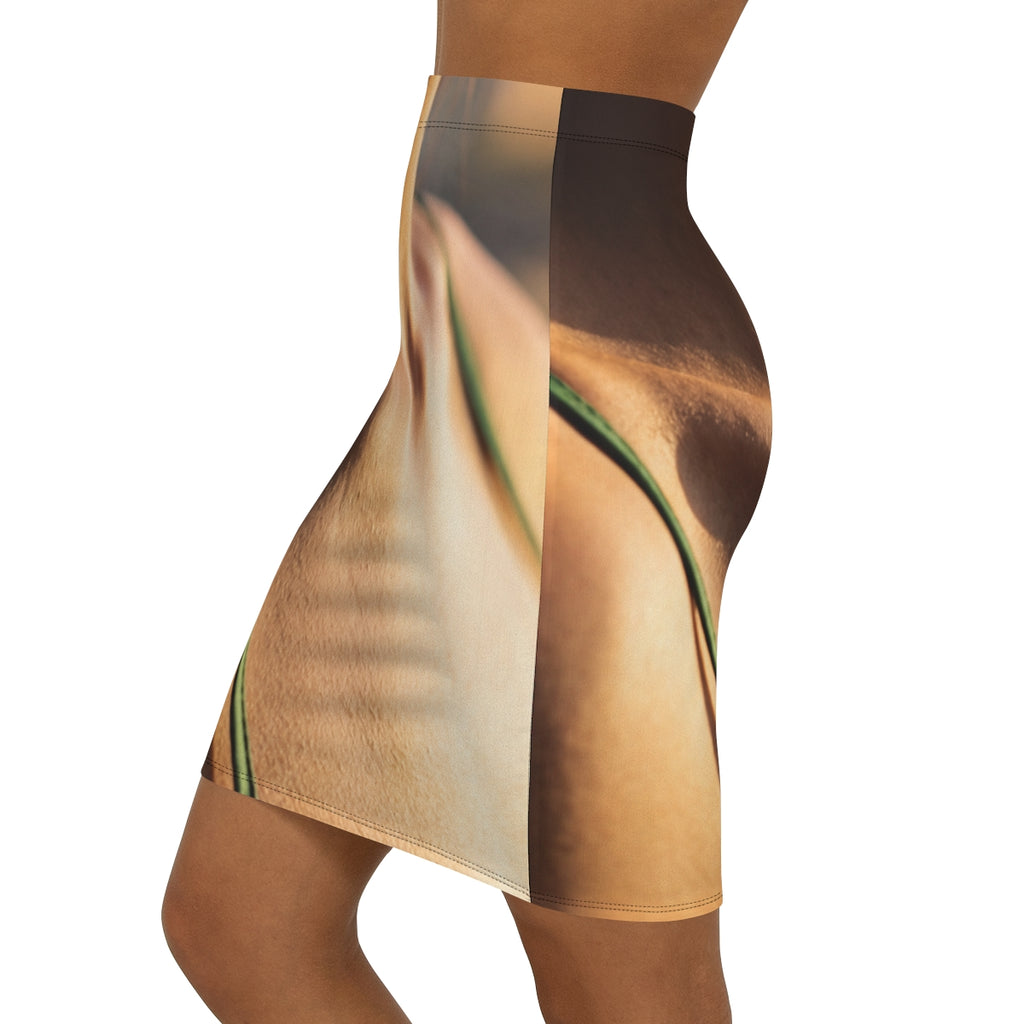 Women's Mid-Waist Pencil Skirt - Golden Hour Pencil Skirt......