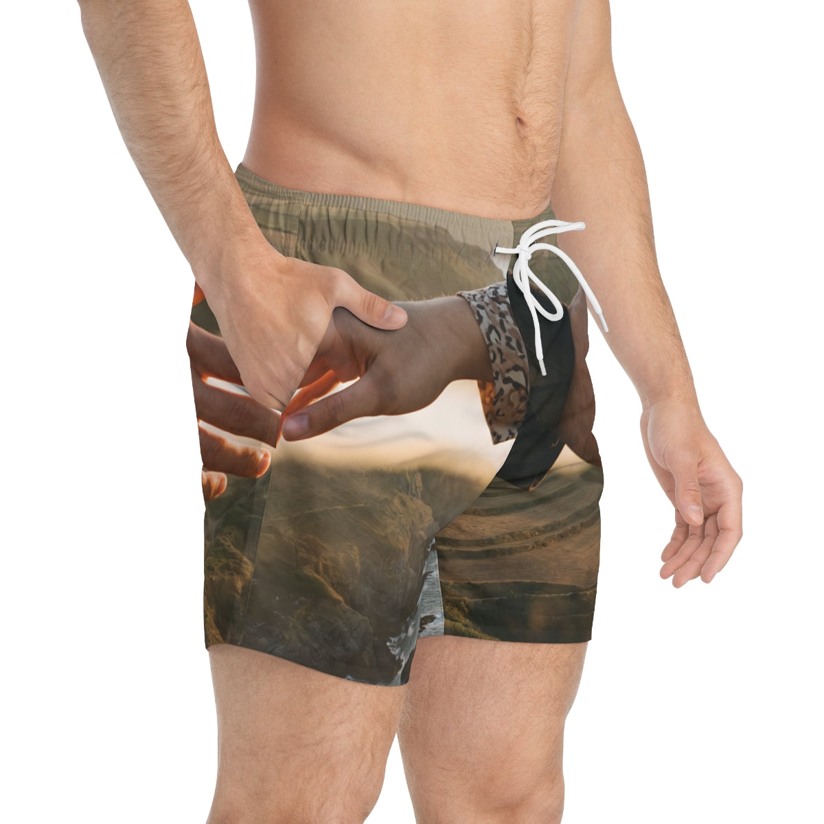 Swim Trunks - The Infinite Touch | Ethereal Coastal Art |...