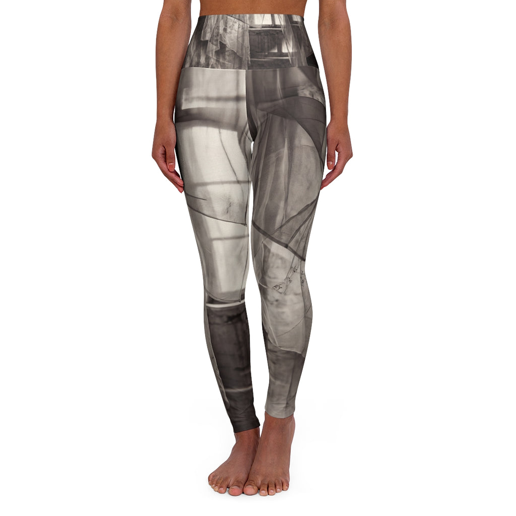 High Waisted Yoga Leggings - Spectral Veils | Echovira...