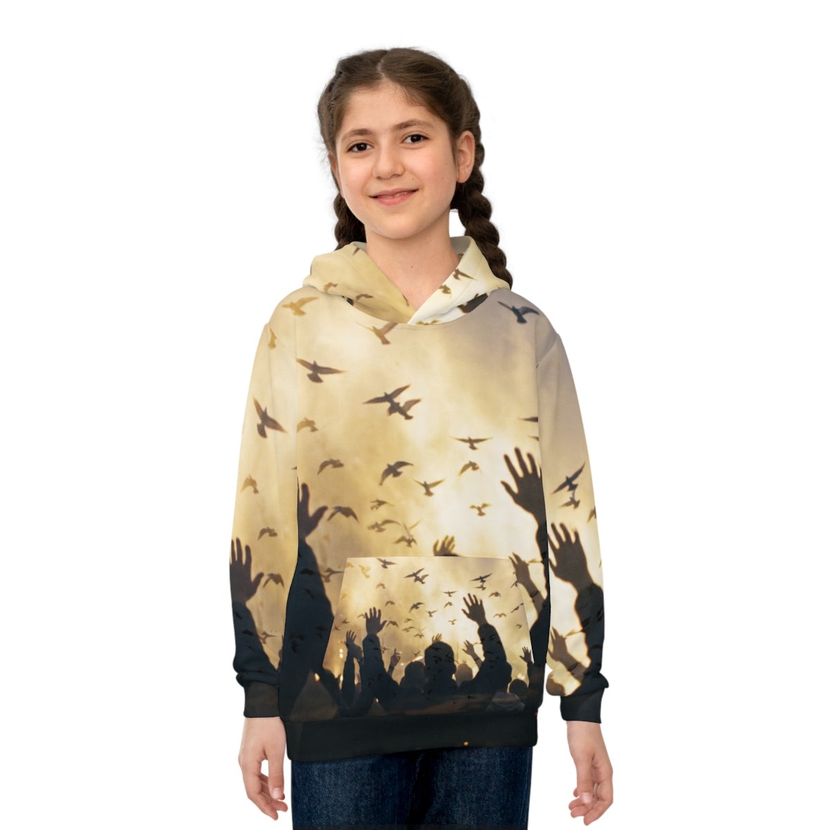 Children's Hoodie with Golden Solstice Art