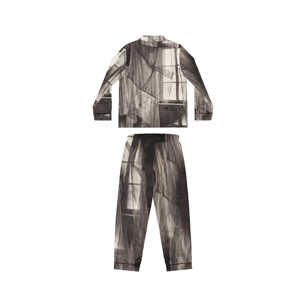 Women's Satin Pajamas - Spectral Veils | Echovira Gallery