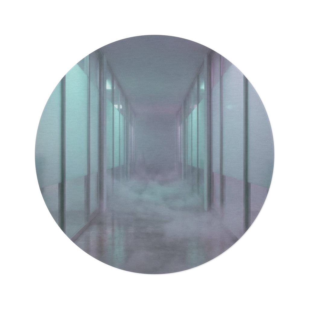 Round Rug - Ethereal Void Corridor | Echovira Gallery