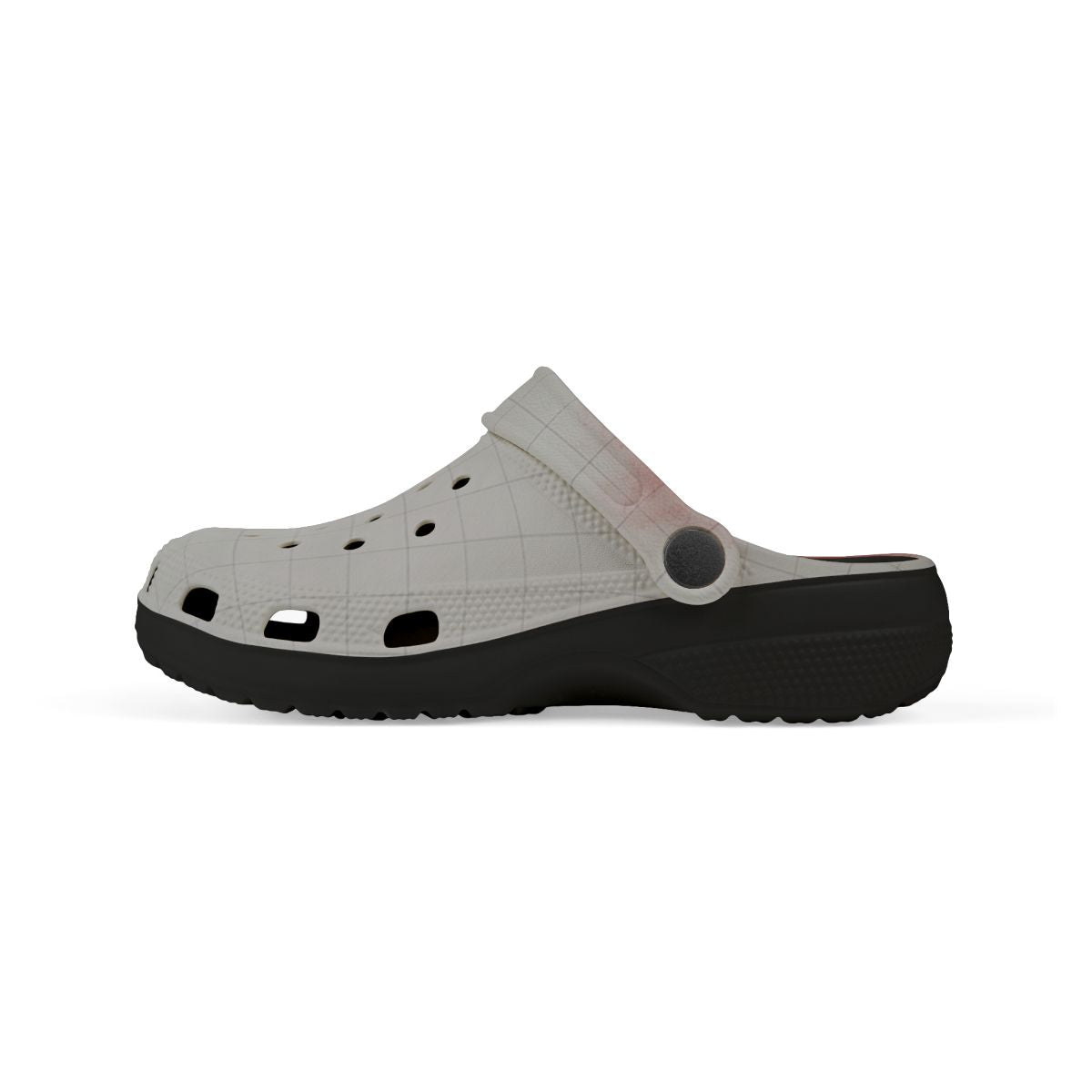 Kids' Foam Clogs with Crimson Abstract Grid