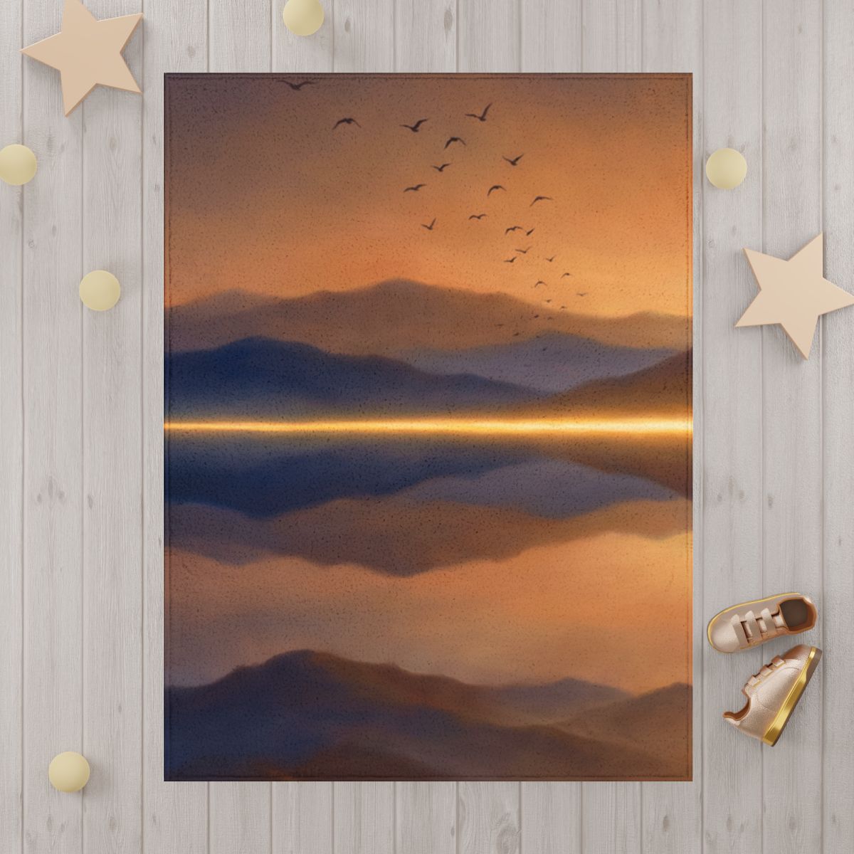 Golden Horizon Lake Toddler Blanket