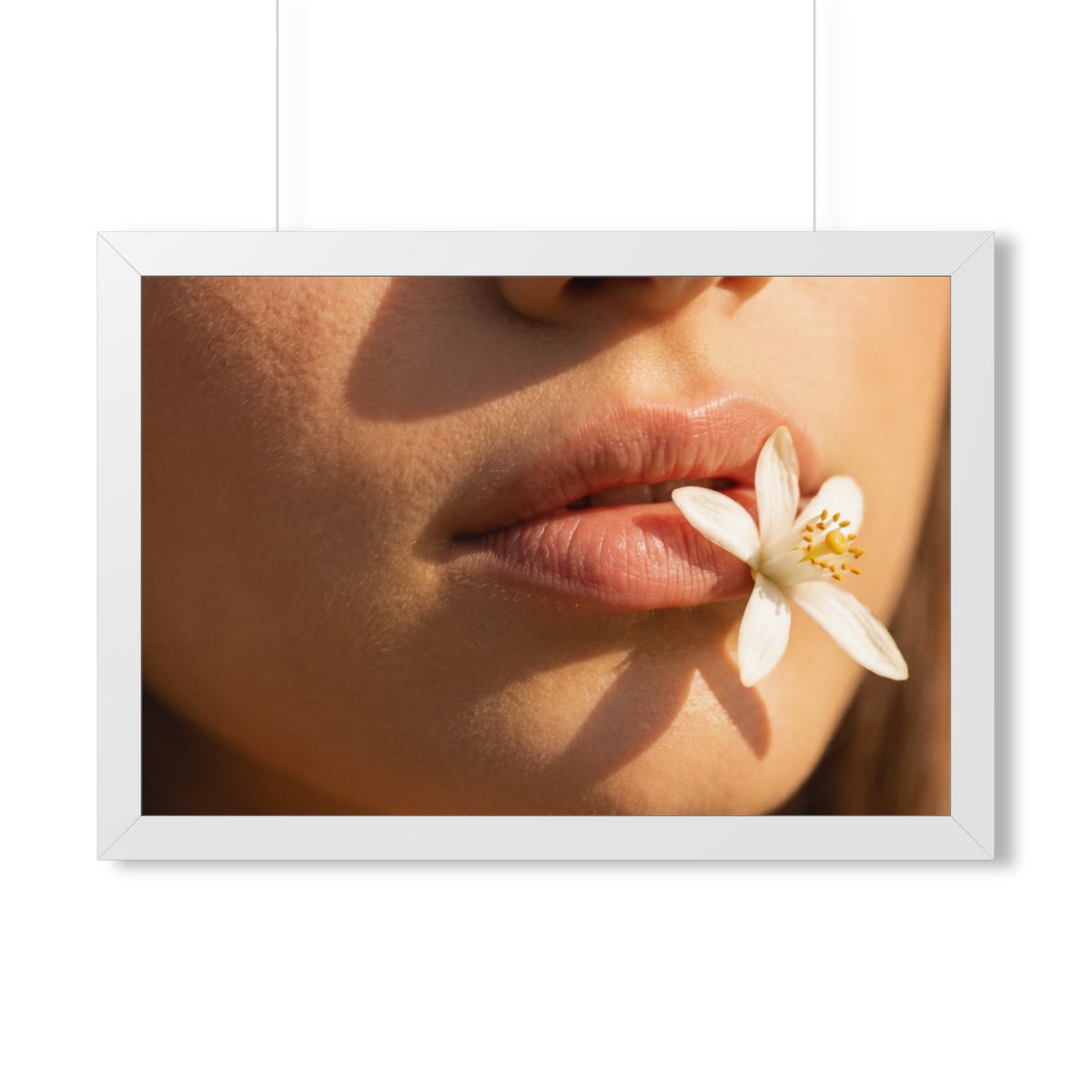 Framed Horizontal Poster - Golden Flora Panorama — White......