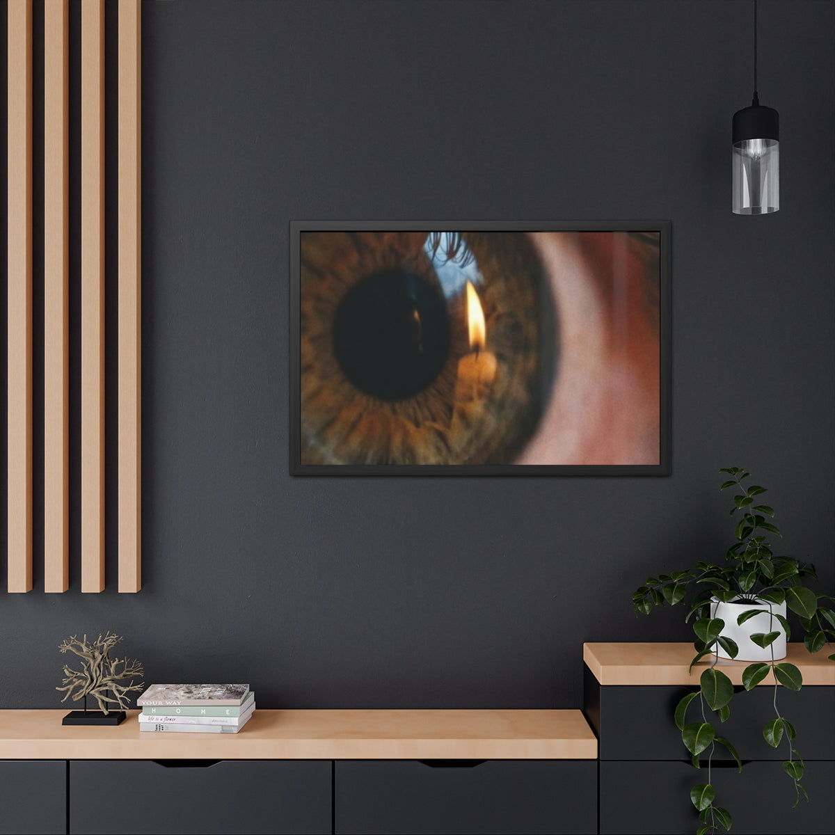 Framed Posters - Amber Iris Reflection Fine Art Print —... |...