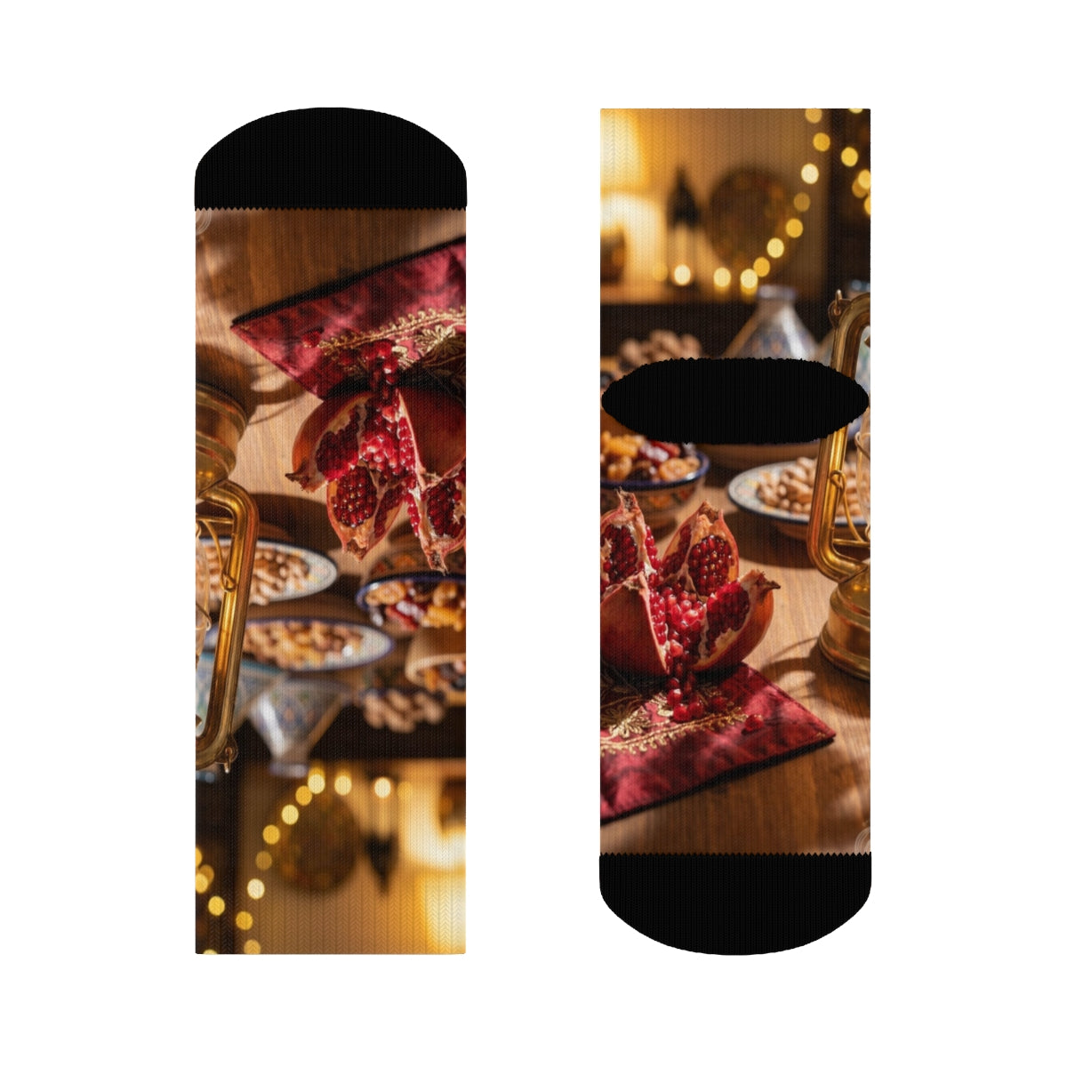Crew Socks - Amber Harvest Feast | Echovira Gallery