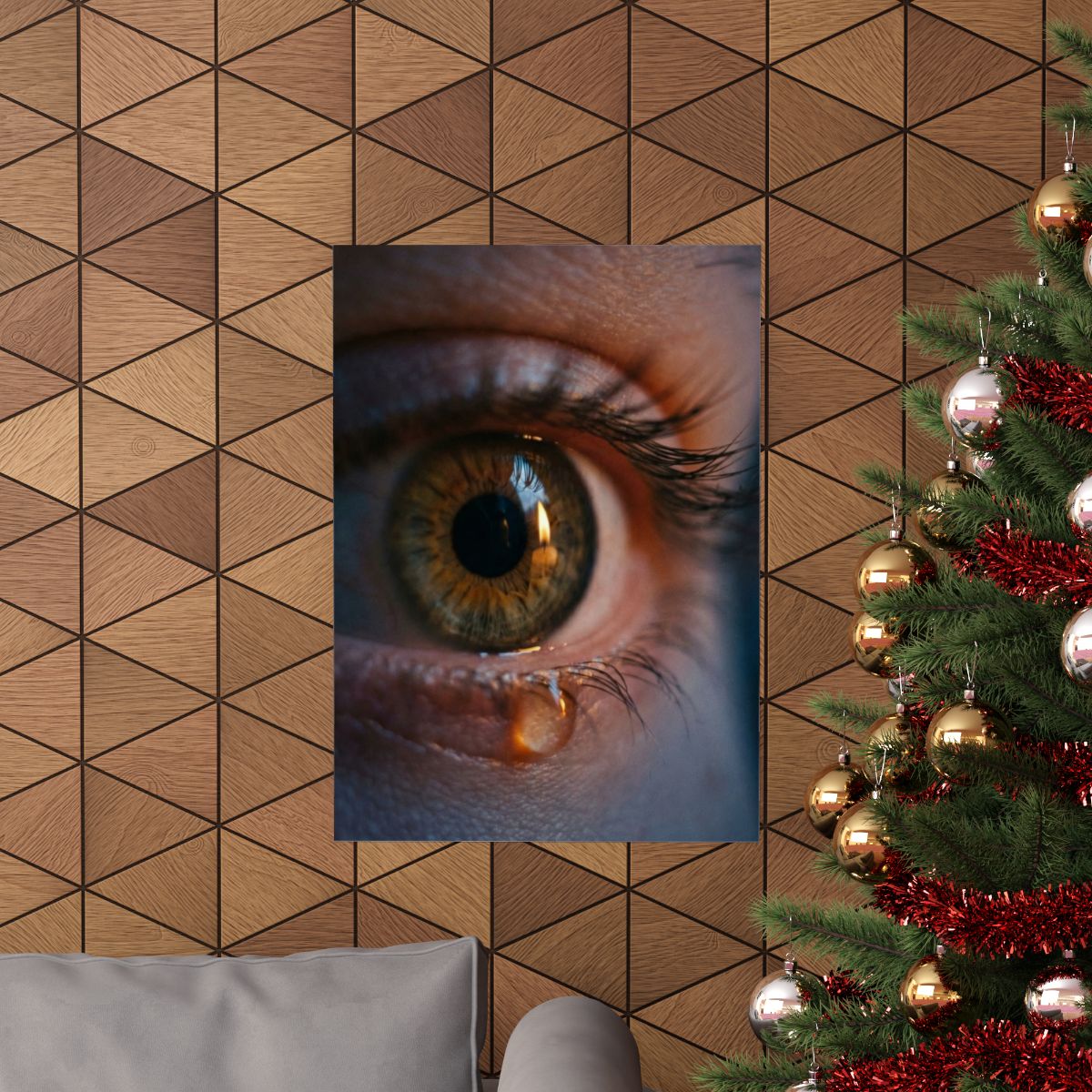 Matte Vertical Posters - Amber Iris Reflection Fine Art... |...