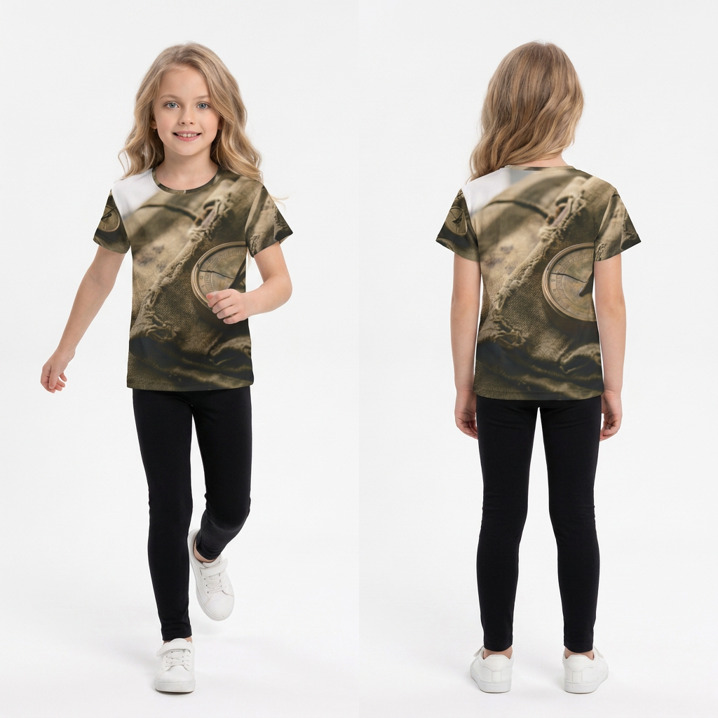Kids Sports Jersey with Antique Brass Sundial